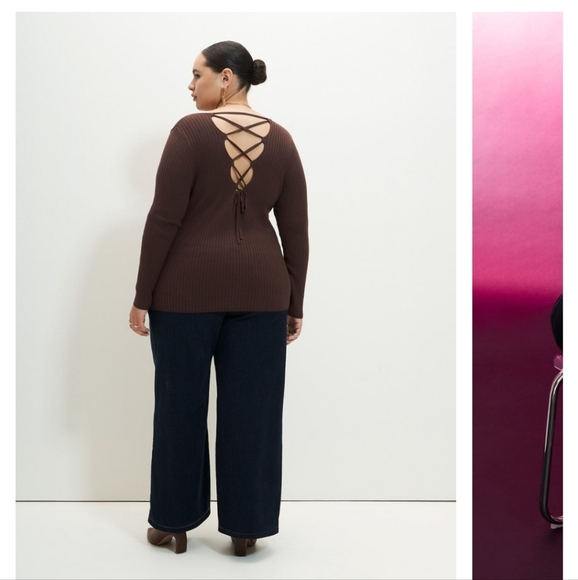 NWT Additionelle Tie Up Top 2X - Picture 2 of 7